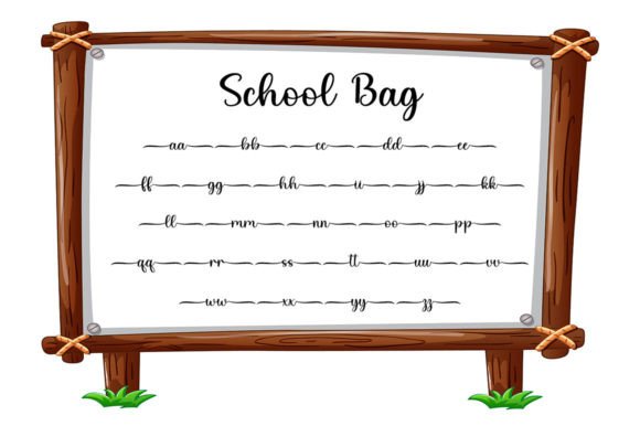 School Bag Font Poster 6