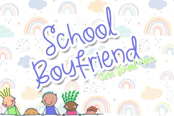 School Boyfriend Font Poster 1