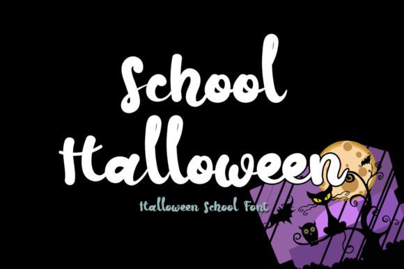 School Halloween Font Poster 1