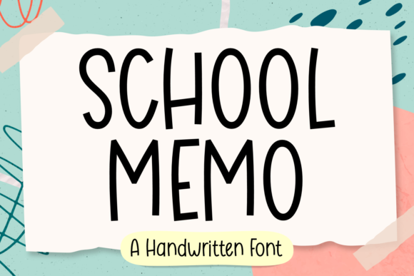School Memo Font Poster 1