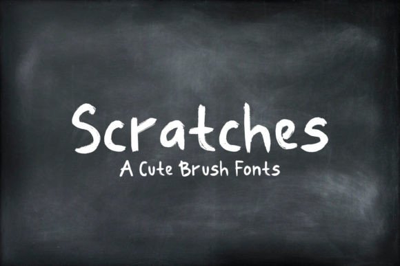 Scratches Font Poster 1