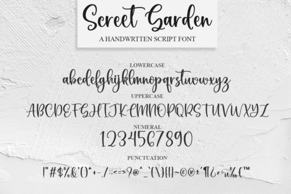 Screet Garden Font Poster 6