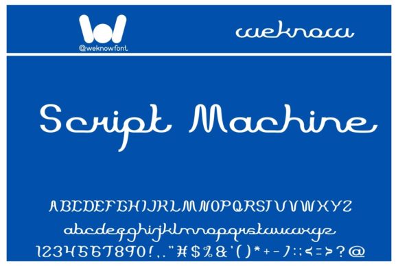 Script Machine Font Poster 1