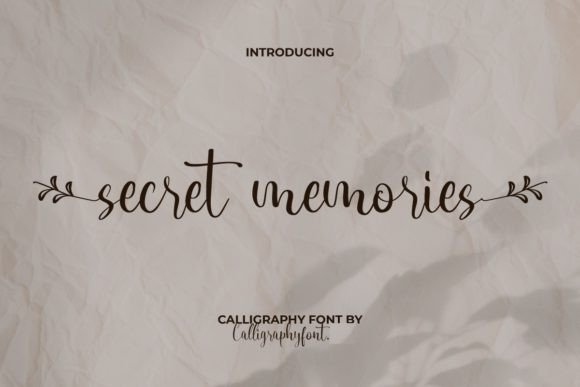 Secret Memories Font Poster 1