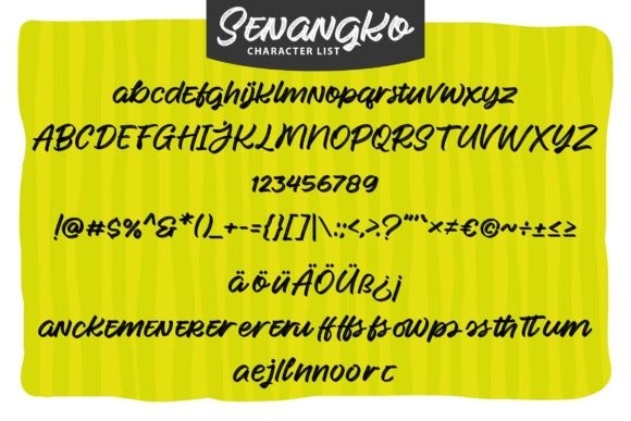 Senangko Font Poster 5