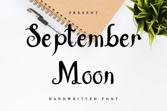 September Moon Font Poster 1