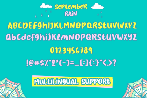 September Rain Font Poster 4