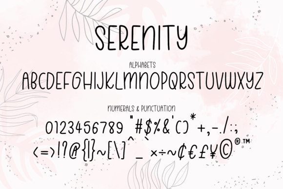 Serenity Font Poster 2