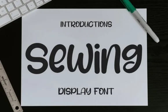 Sewing Font Sewing Font Poster 1
