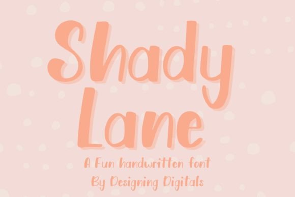 Shady Lane Font Poster 1