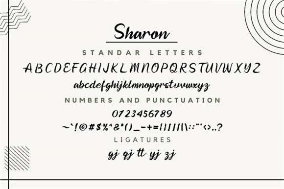 Sharon Font Poster 8