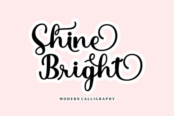 Shine Bright Font Poster 1