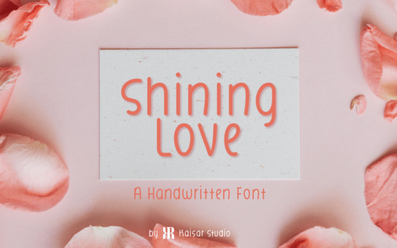 Shining Love Font Poster 1