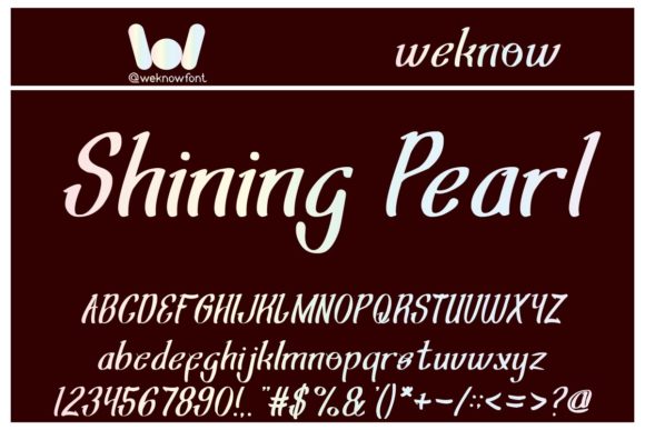 Shining Pearl Font Poster 1
