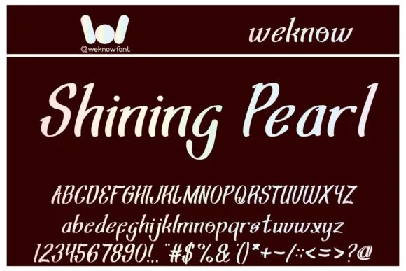 Shining Pearl Font Shining Pearl Font Poster 1
