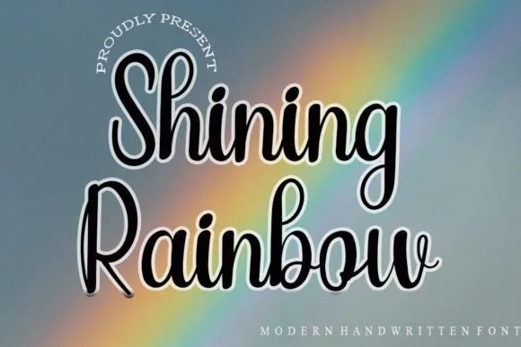 Shining Rainbow Font Shining Rainbow Font Poster 1
