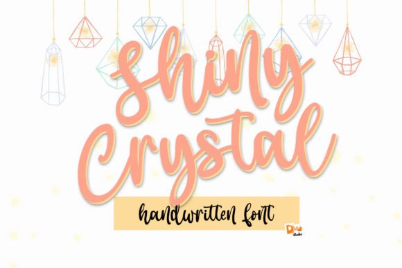 Shiny Crystal Font Poster 1