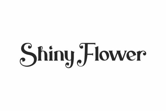 Shiny Flower Font Poster 1