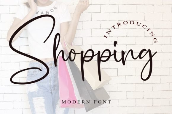 Shopping Font Poster 1