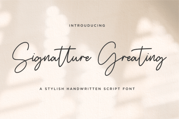 Signatture Greating Font Poster 1