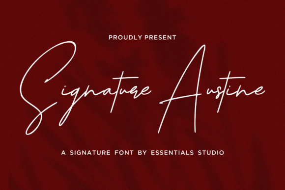 Signature Austine Font Signature Austine Font Poster 1