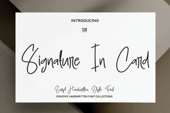 Signature in Card Font Poster 1
