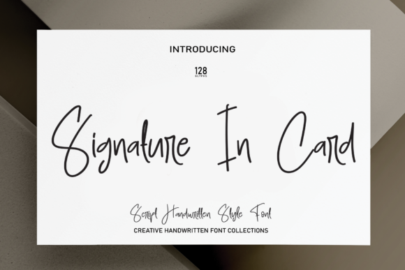 Signature in Card Font