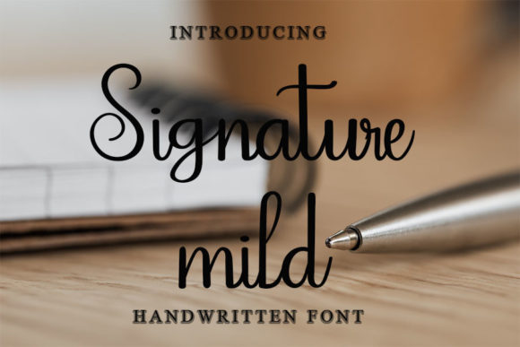 Signature Mild Font Poster 1