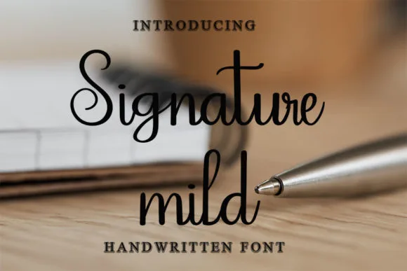 Signature Mild Font Signature Mild Font Poster 1