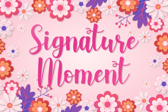 Signature Moment Font Poster 1
