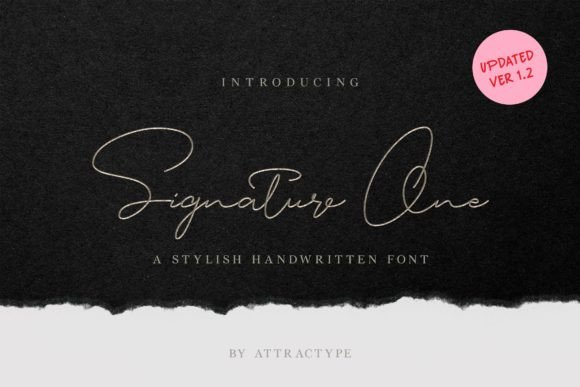 Signature One Font Poster 1