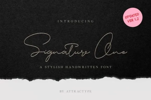 Signature One Font Signature One Font Poster 1