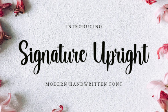 Signature Upright Font Poster 1