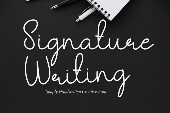 Signature Writing Font Poster 1