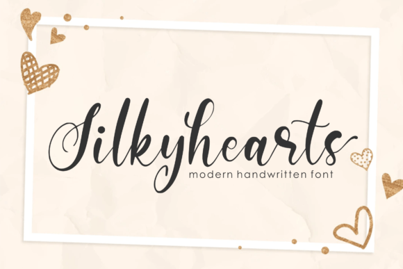 Silkyhearts Font Silkyhearts Font Poster 1