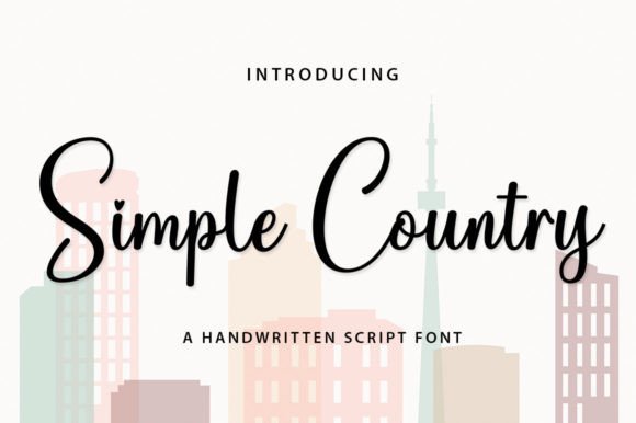 Simple Country Font Poster 1
