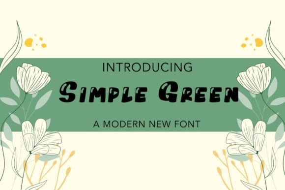 Simple Green Font Poster 1