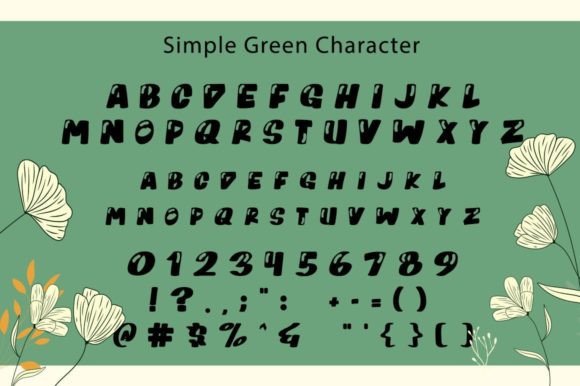 Simple Green Font Poster 5