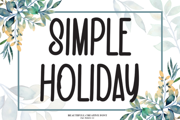 Simple Holiday Font Poster 1