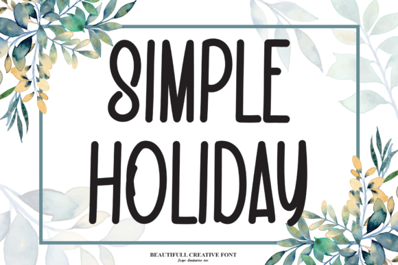 Simple Holiday Font Simple Holiday Font Poster 1