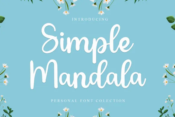 Simple Mandala Font Poster 1
