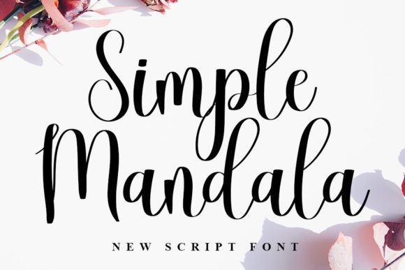 Simple Mandala Font Poster 1