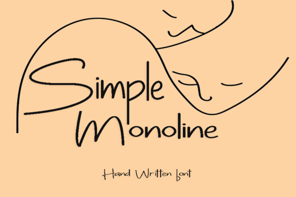 Simple Monoline Font Poster 1