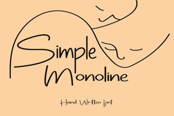 Simple Monoline Font