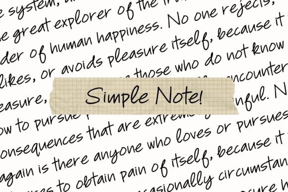 Simple Note Font Poster 1