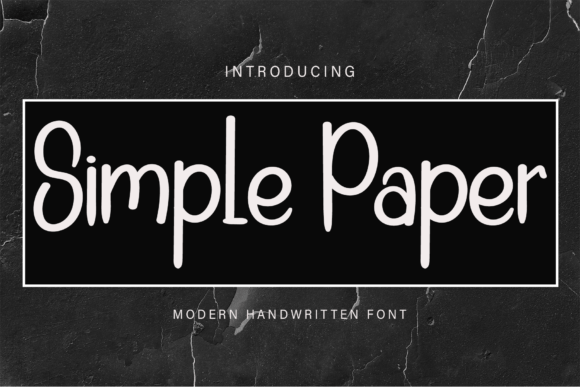 Simple Paper Font