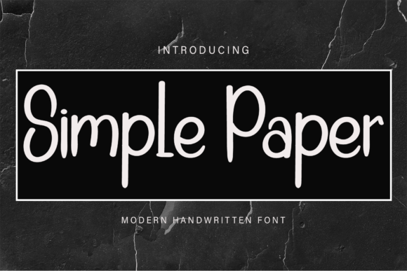 Simple Paper Font Poster 1