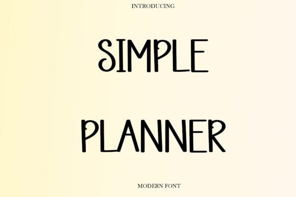 Simple Planner Font