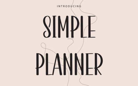 Simple Planner Font Poster 1