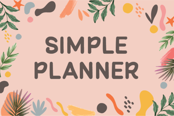 Simple Planner Font Poster 1